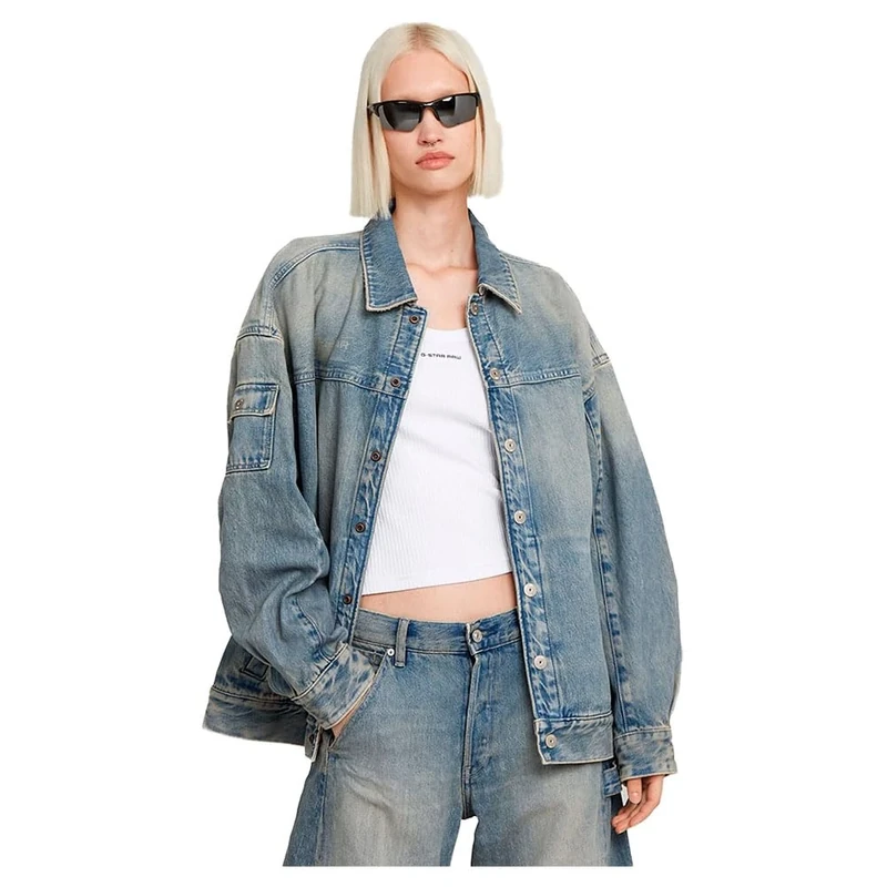 G-Star Women's Long Drifter Jacket , Blue (vintage futurity D26215-D436-H091), S