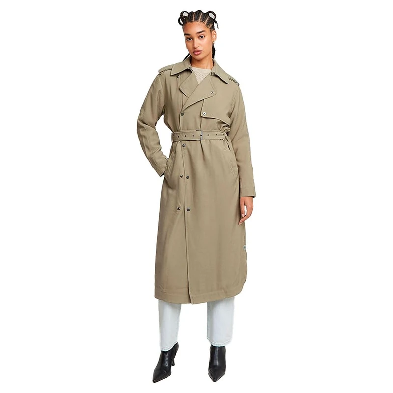 G-Star Women's Fluid Trench Coat , Green (ensis green D25993-D714-6057), XL