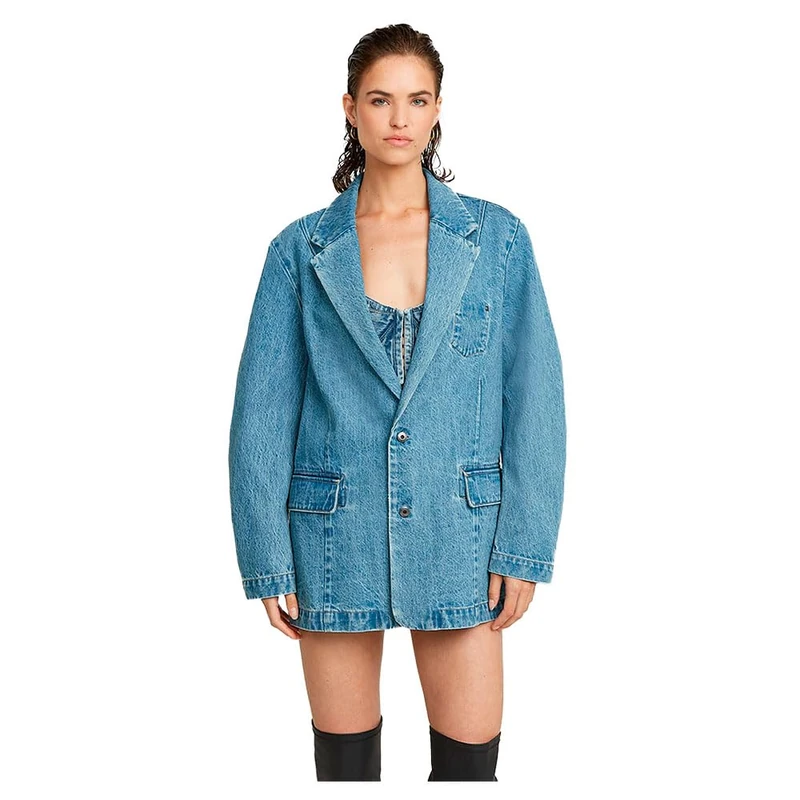 G-Star Women's Oversized Blazer , Blue (faded mineral blue D26218-D788-H126), L