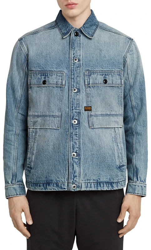G-Star Men's Mosa Overshirt, Blue (vintage mine dust D26462-D788-H119), M