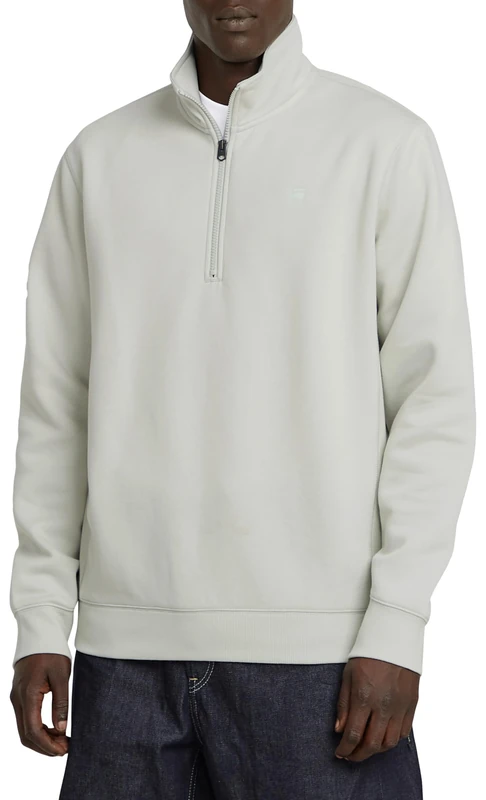 G-Star Men's Premium Core Half Zip Sweater, Grey (gs mercury D26459-C235-G987), XS