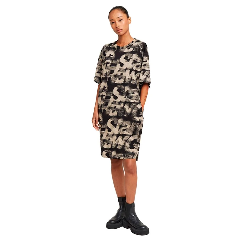 G-Star Women's Sprayed Letters Loose Dress, Multicolour (lt chalk sprayed letters D26082-D611-H264), S
