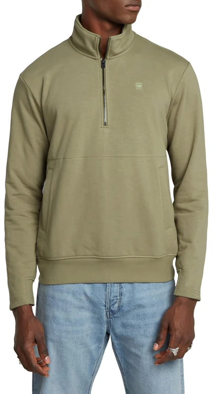 G-Star Men's Nifous Half Zip Sweater, Green (ensis green D26305-D566-6057), L