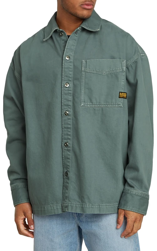 G-Star Men's Boxy Fit Shirt , Green (stormy sea gd D23007-D300-H116), XL