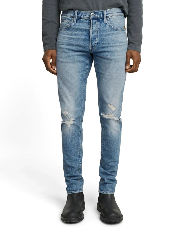 G-Star Men's 3301 Slim Jeans, Blue (vintage blue vapour destroyed 51001-D936-H103), 29W / 30L
