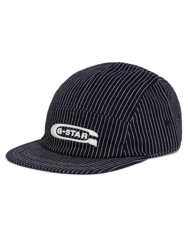 G-Star Men's Flat Brim 5 Panel Cap, Multicolour (rinsed pinstripe D25379-D911-H172), PC