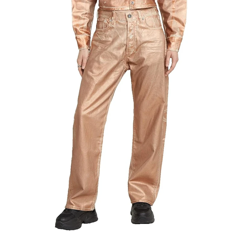 G-Star Women's Bowey 3D Boyfriend Jeans, Pink (shiny peach metal coating D25372-D551-H088), 27W / 30L