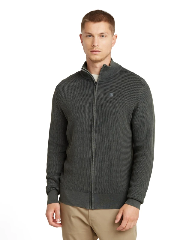 G-Star Men's Serrated Full Zip Knitted Cardigan, Grey (gs grey gd D26458-D630-C496), L
