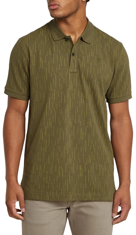 G-Star Men's Dunda Slim Allover Polo, Multicolour (shadow olive rain camo D25981-C335-H231), M