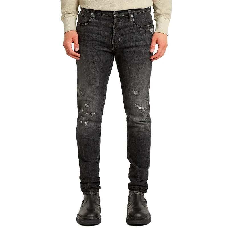 G-Star Men's 3301 Slim Jeans, Blue (worn in black metal restored 51001-D497-H101), 32W / 36L