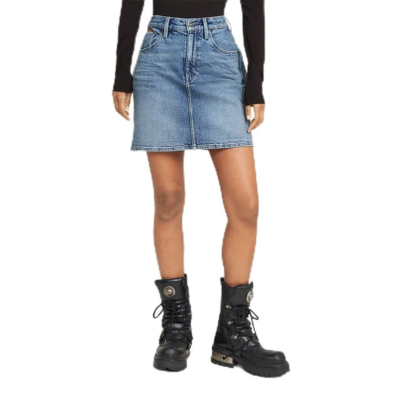 G-Star Women's Viktoria Shorts Skirt Clean Edge , Blue (faded sea point blue D24387-D930-H078), 33