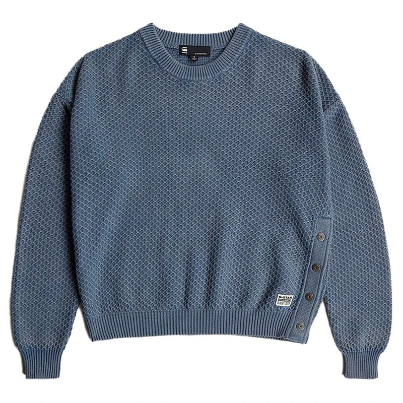 G-Star Women's Overdyed Structure Knitted Sweater, Purple (amann gd D26365-D630-H324), XL