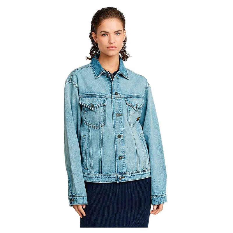 G-Star Women's Relaxed Denim Jacket , Blue (sun faded cloudburst D24347-D536-G339), L