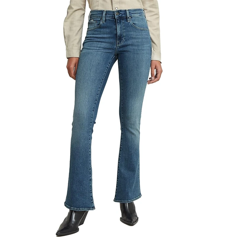 G-STAR Women's 3301 Flare Jeans, Blue (faded icy blue D21290-D987-H280), 24W / 30L