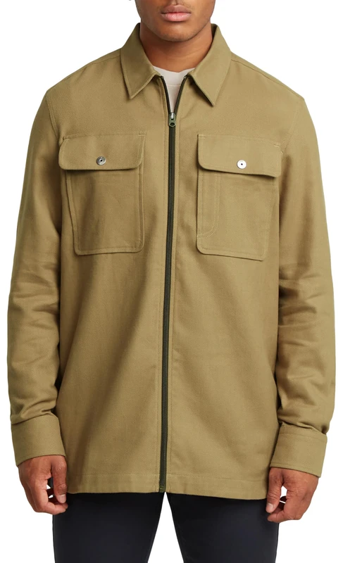 G-Star Men's GPO Zip Overshirt, Green (ensis green D25825-D750-6057), XXL