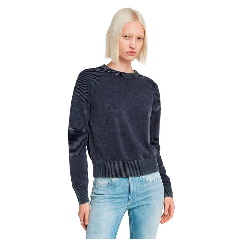 G-Star Women's Washed Lightweight Biker Knitted Sweater, Blue (osaka blue gd D25866-D630-H193), L