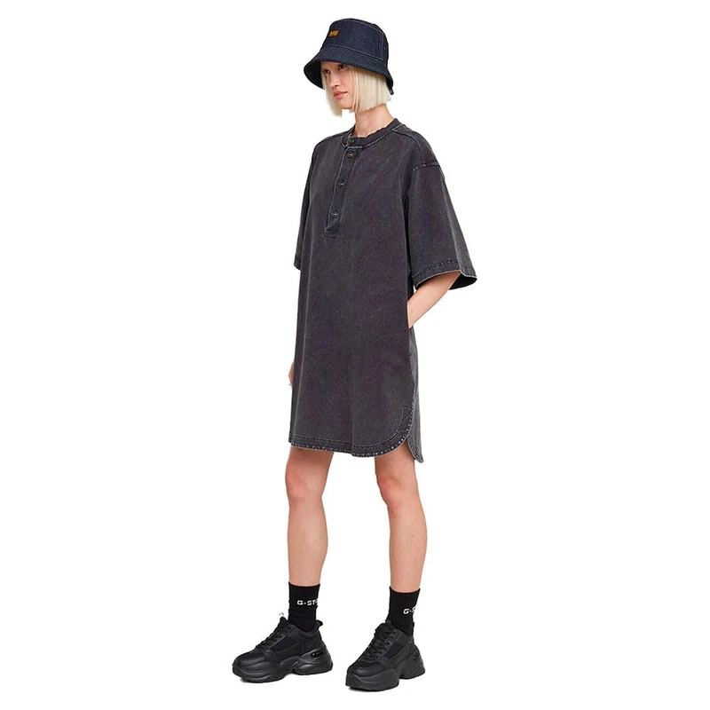 G-Star Women's Balloon Loose Sweater Dress, Black (dk black marble gd D26079-D966-H261), XS