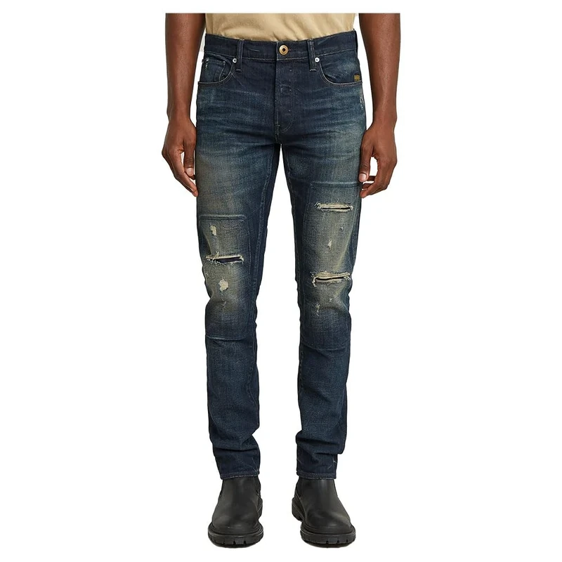 G-Star Men's 3301 Slim Jeans, Blue (antique foundry repaired 51001-D594-H102), 31W / 34L