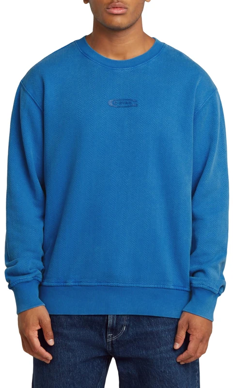 G-Star Men's Washed Relaxed Sweater, Blue (pop blue marte D26277-D688-H329), M