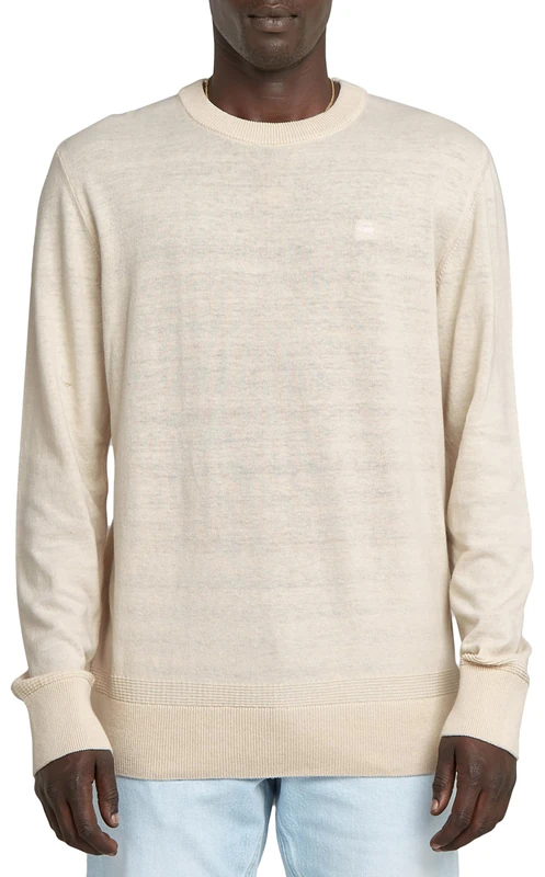 G-Star Men's Premium Core Knitted Sweater, White (whitebait D26123-D997-1603), XS