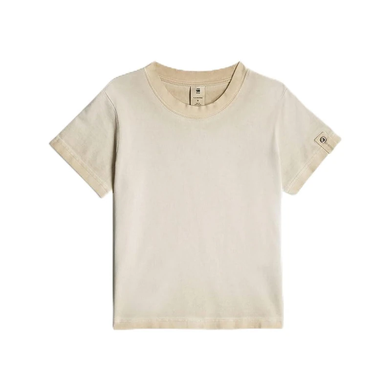 G-Star Women's Overdyed Micro Boxy Top, Beige (dk brick gd D26078-D756-D848), L