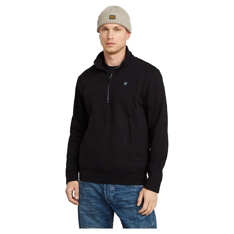 G-Star Men's Nifous Half Zip Sweater, Black (dk black D26305-D566-6484), S