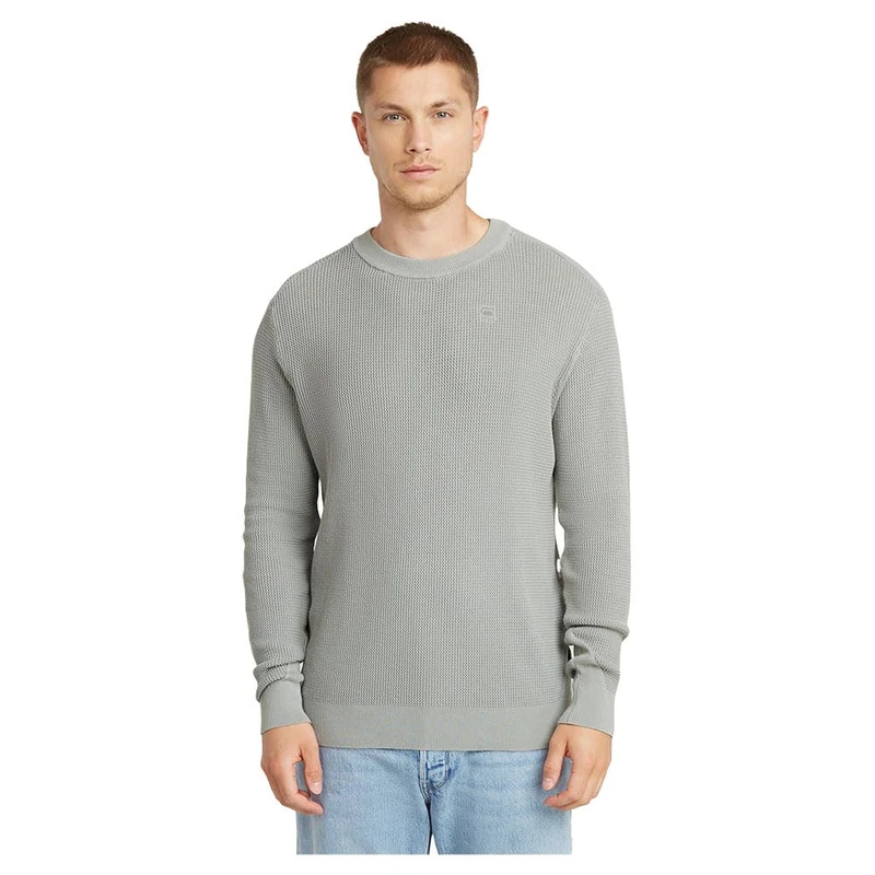 G-Star Men's Serrated Knitted Sweater, Grey (gs mercury gd D25958-D630-H043), XS