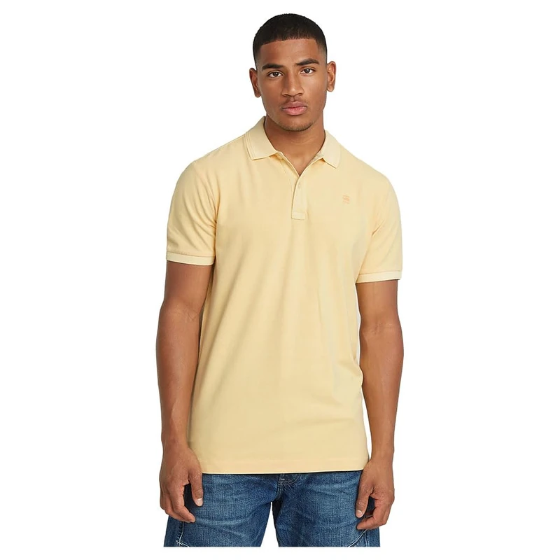 G-Star Men's Dunda Slim Polo , Yellow (lt buff yellow gd D11595-D756-H187), XL