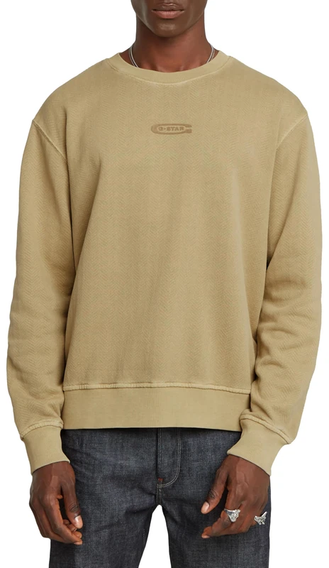 G-Star Men's Washed Relaxed Sweater, Brown (toggee marte D26277-D688-H218), M