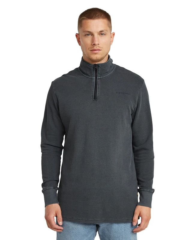 G-Star Men's Overdyed Half Zip Tweeter, Blue (salute gd D26451-D895-D418), XS