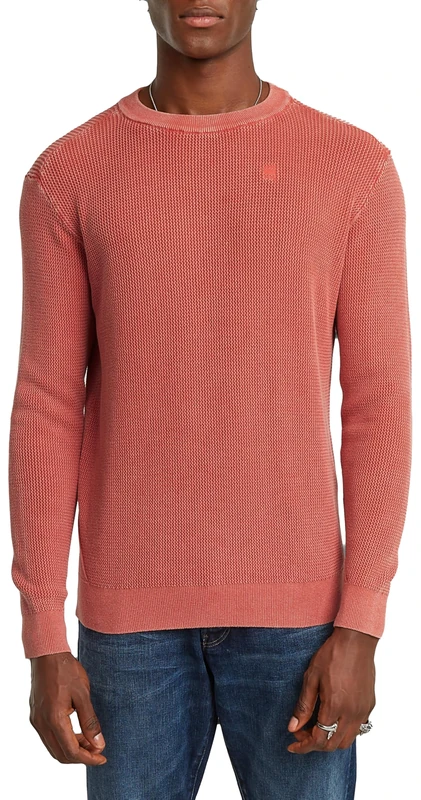 G-Star Men's Serrated Knitted Sweater, Red (lt antic red gd D25958-D630-B571), L