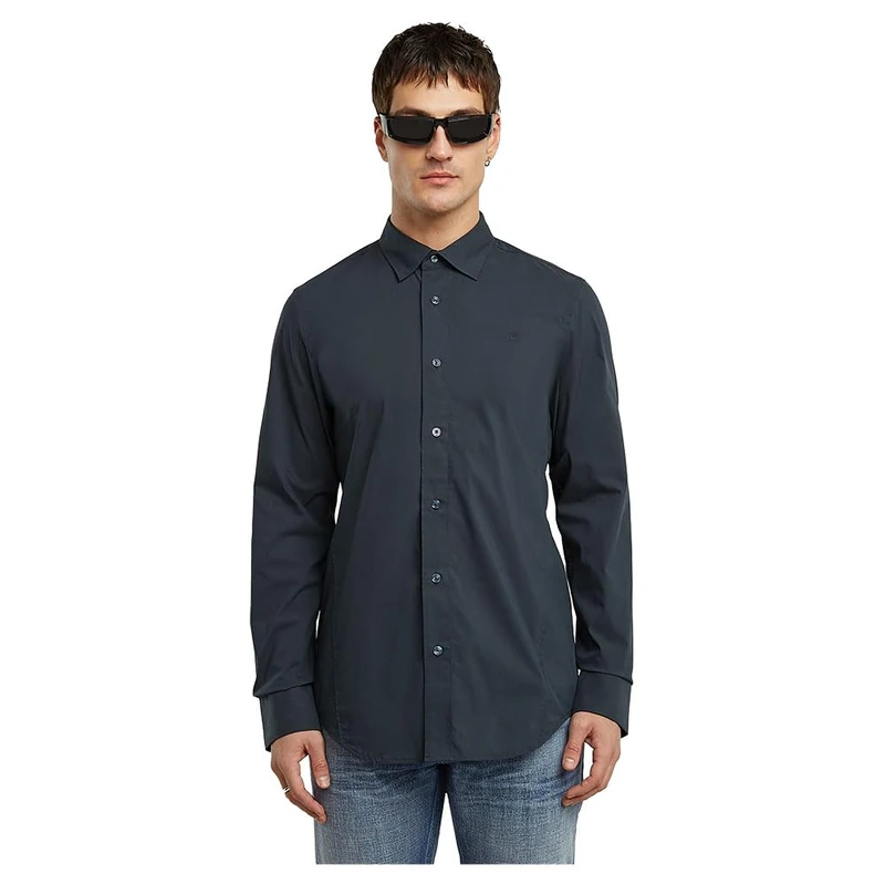 G-STAR Men's Uniform Slim Shirt, Blue (salute D25176-D321-C742), L