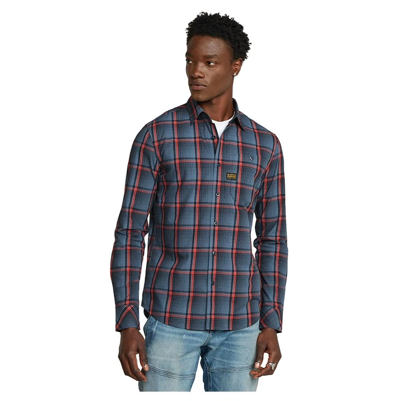G-Star Men's Bristum 2.0 Slim Shirt , Multicolour (warm sartho elliot check D23553-D412-H042), S - Image 1
