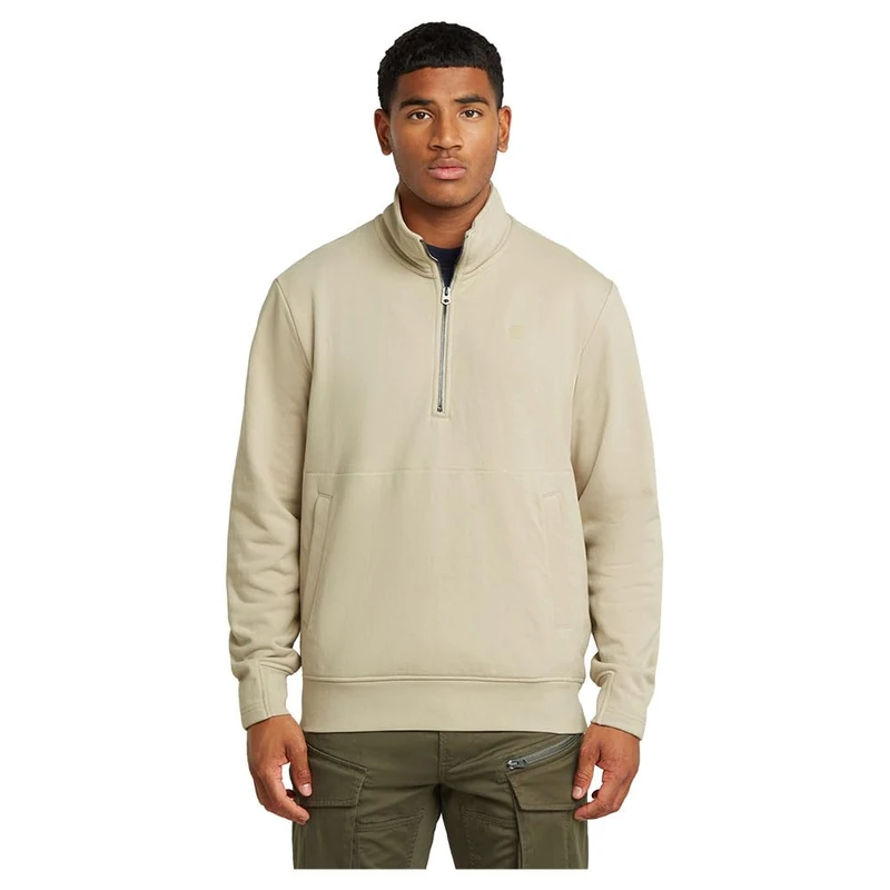 G-Star Men's Nifous Half Zip Sweater, Beige (dk brick D26305-D566-1214), S