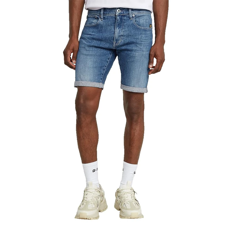 G-STAR 3301 Slim Denim Shorts Shorts Men's , Blue (Faded Summer Sky D10481-d634-h096) , 40W
