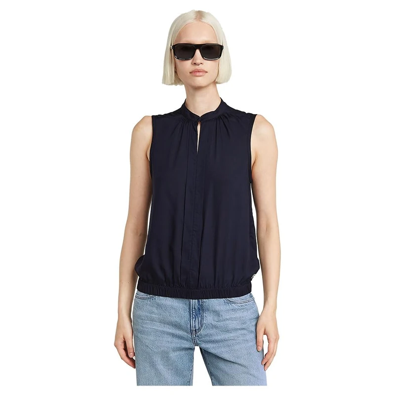 G-Star Women's Stand Up Collar Top , Blue (osaka blue D24453-D923-3873), L - Image 1