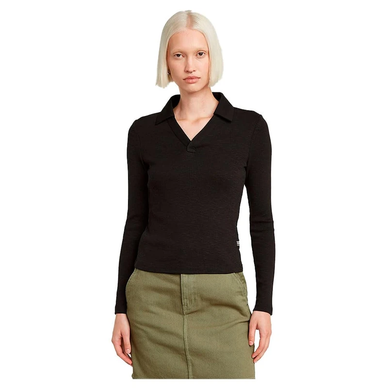 G-Star Women's Polo Top Slim , Black (dk black D26074-D958-6484), XS