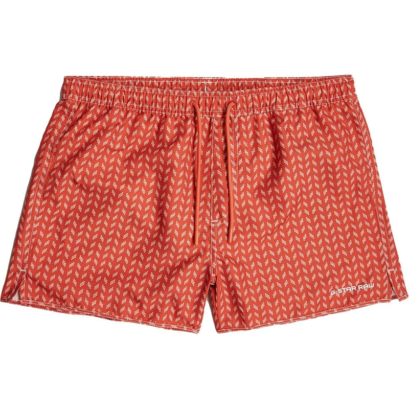G-Star Men's Carnic 2.0 Allover Swimshorts, Multicolour (lt antic red chevron D24482-C331-H373), XXL