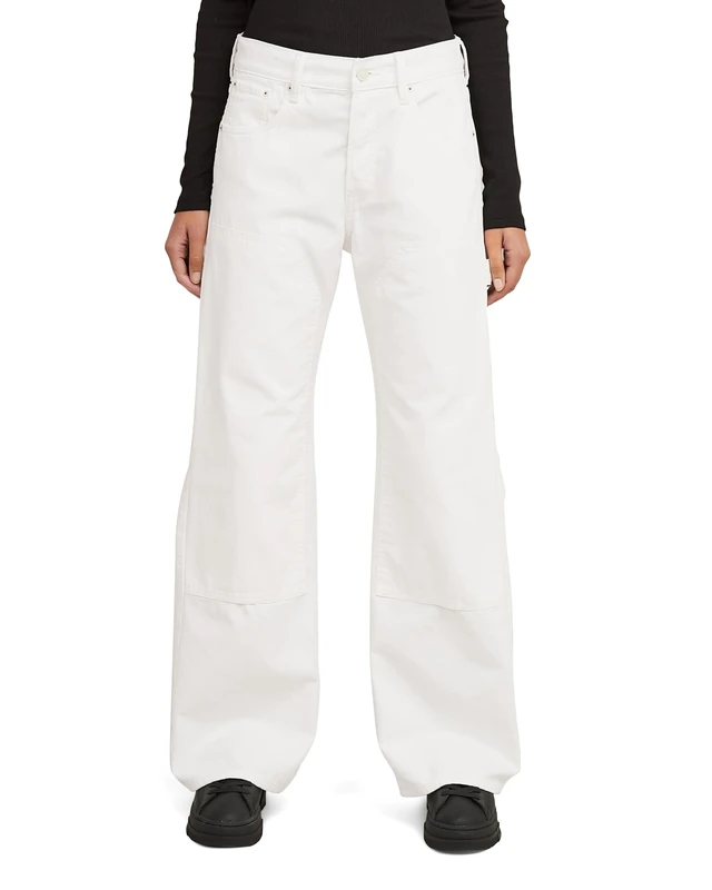 G-Star Women's Bowey 3D Carpenter Loose Jeans, White (faded chalkstone gd D24354-D491-H124), 26W / 28L