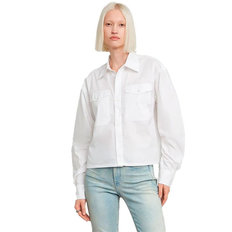 G-Star Women's Boxy Shirt , White (white D26439-D321-110), L