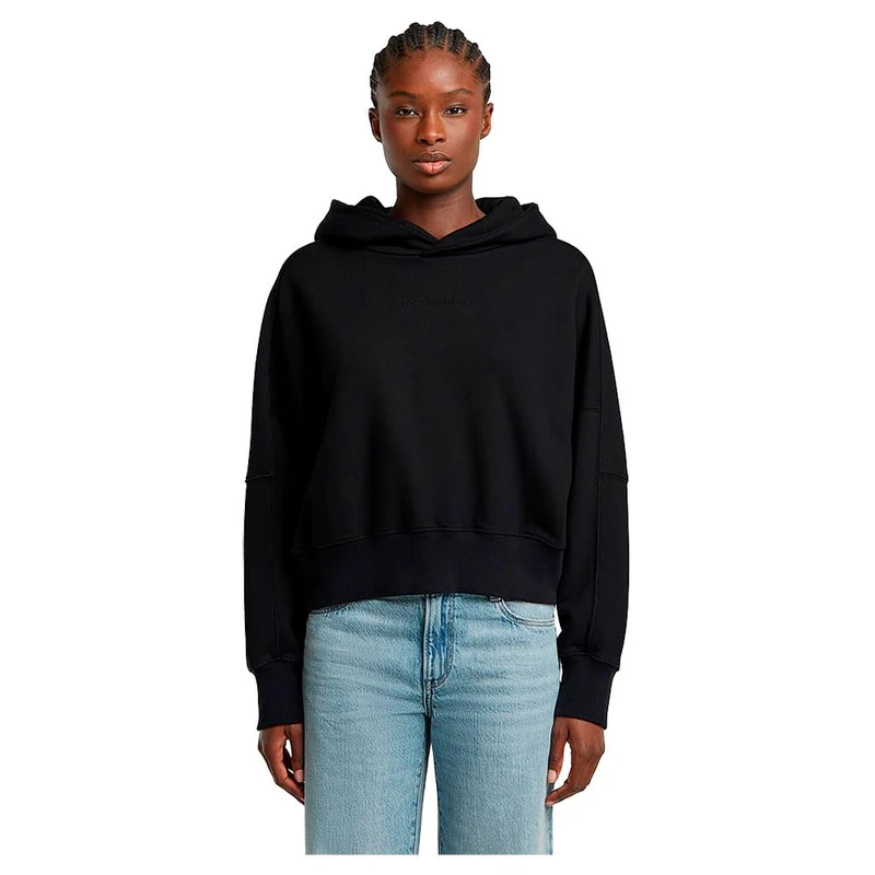 G-Star Women's Embossed Oversized Hooded Sweater, Black (dk black D26362-D427-6484), XL