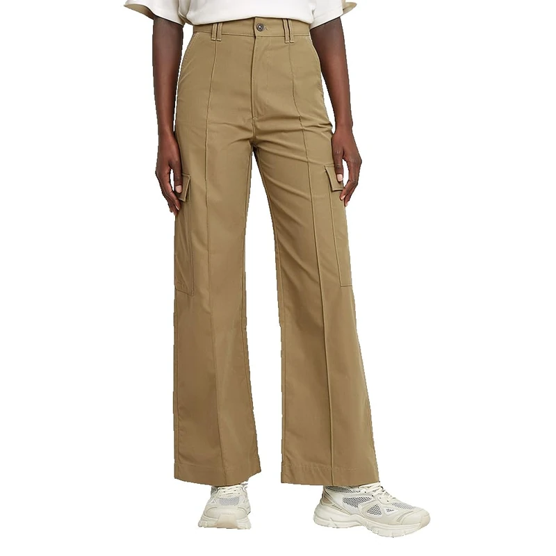 G-Star Women's High Waist Cargo Pants, Green (ensis green D26036-D909-6057), 30W / 34L