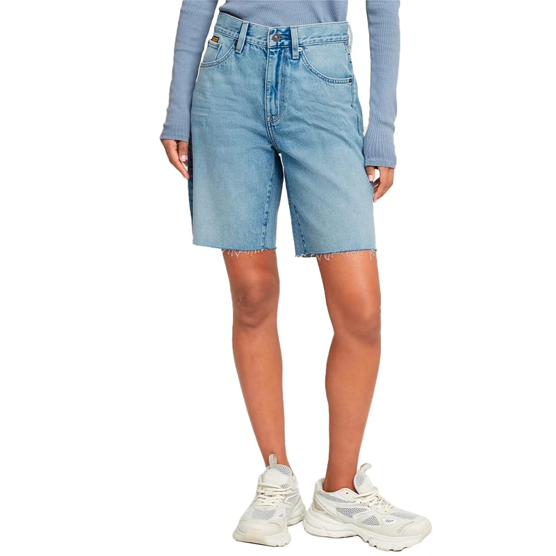 G-Star Women's Viktoria Bermuda Shorts Clean Edge , Blue (sun faded blue cape D26268-D932-H110), 33