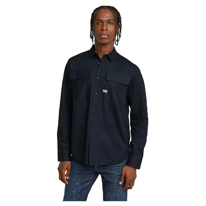G-Star Men's CPO Regular Shirt , Blue (salute D23583-D913-C742), L