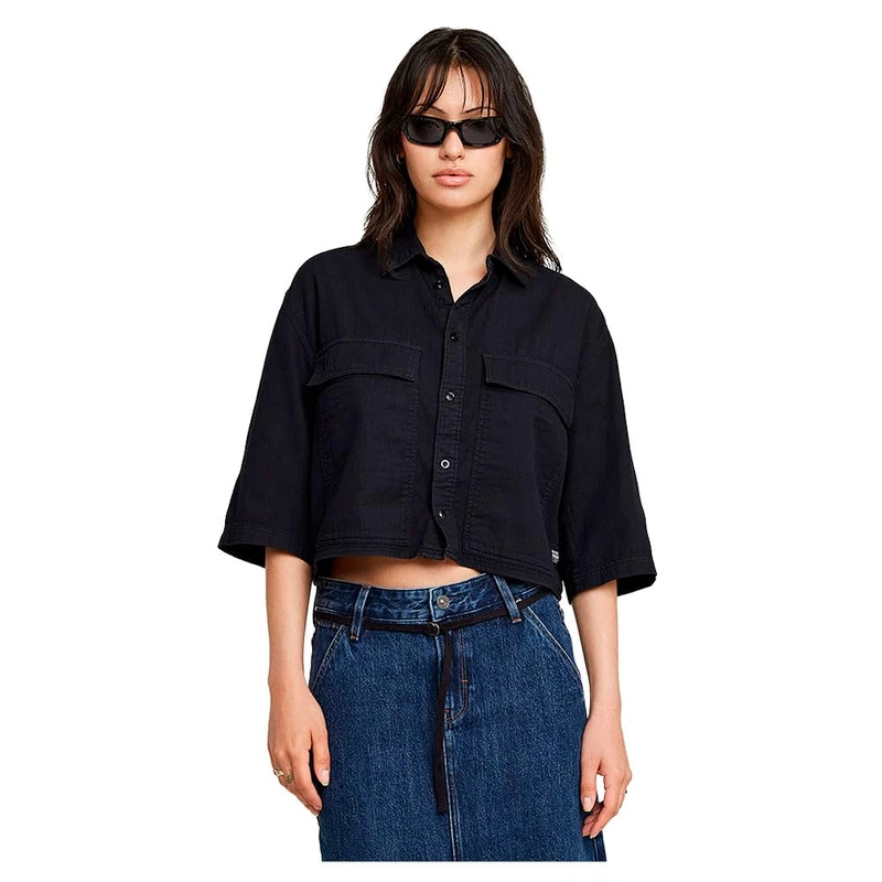 G-Star Women's Boxy Shirt , Black (dk black gd D26018-D454-B564), XL