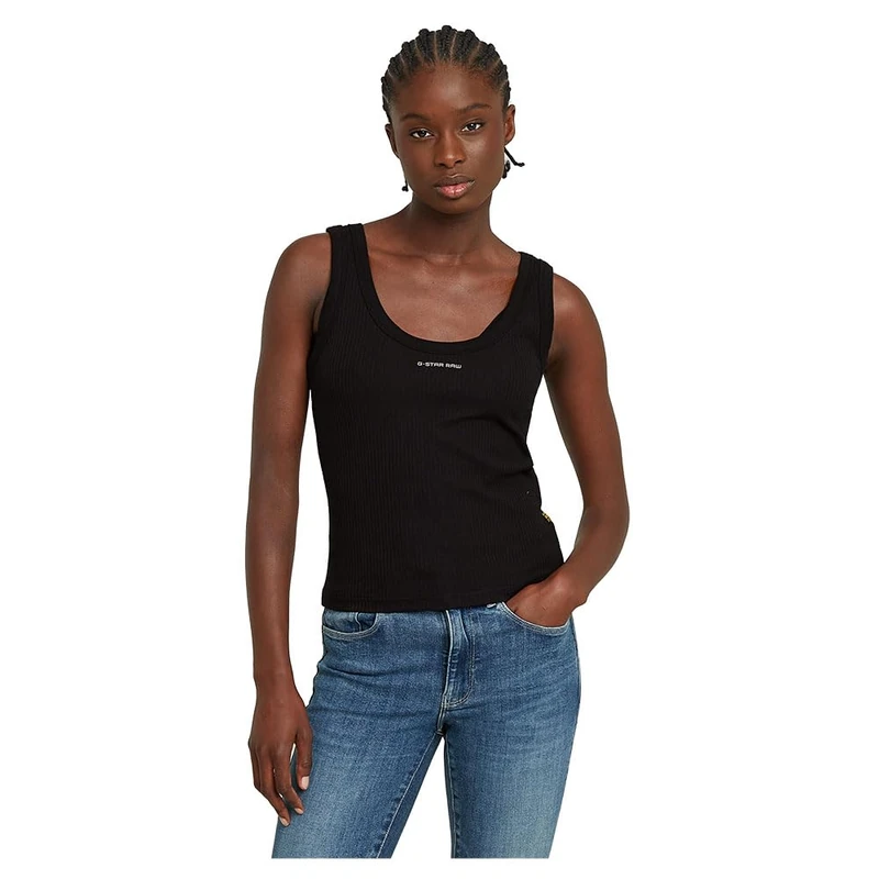 G-Star Women's Slim Rib Tank Top , Black (dk black D26065-D253-6484), M