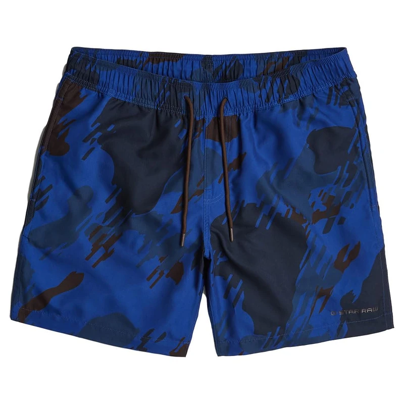 G-Star Men's Dirik Graphic Swim Shorts, Multicolour (pilot glitch beach camo D26205-C331-H184), L