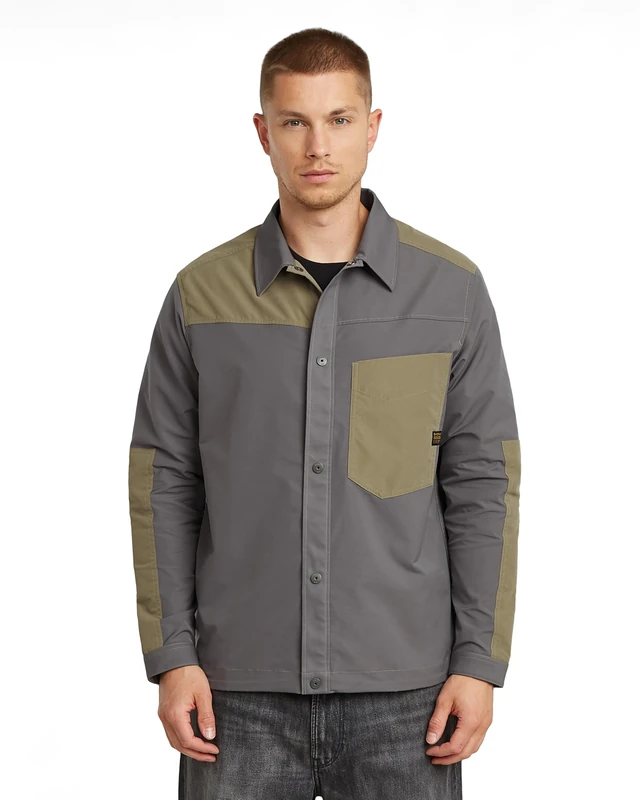 G-Star Men's One Pocket Relaxed PM Shirt, Grey (gs grey D26156-D908-1260), L