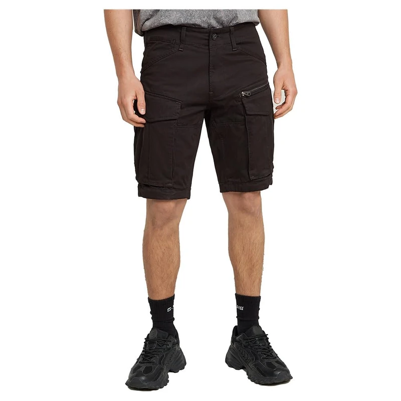 G-Star Men's Rovic Zip Regular Shorts, Black (dk black D26214-5126-6484), 25