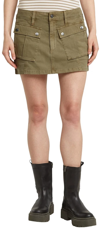 G-Star Women's Mini Cargo Skirt , Green (ensis green gd D25998-D920-G544), 28